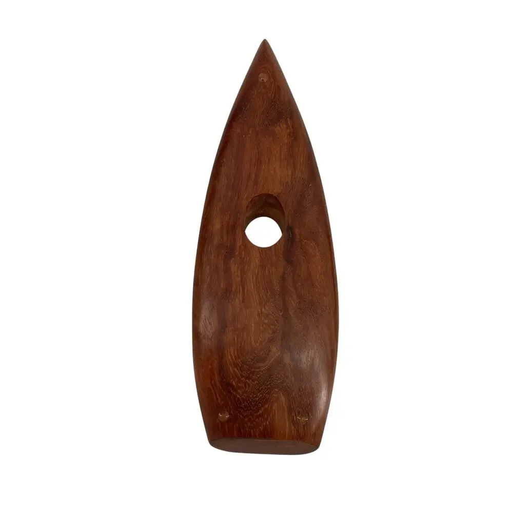 Wooden Self Balancing Wine Bottle Support With Built In Cork Coaster